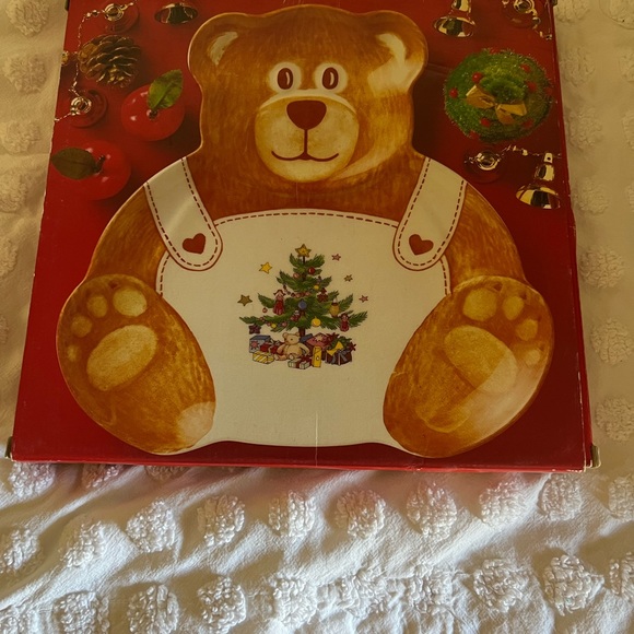 Nikko Japan 🎄 Christmastime Teddy Bear 🧸 Cookie Dessert Platter 🎄 - Picture 2 of 16